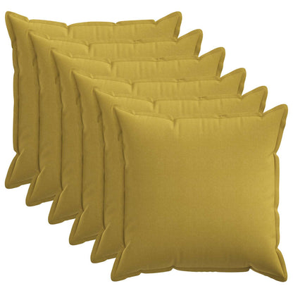 Cushion Cover 6 pcs HOUTEN Light Green 80 x 80 cm Faux Linen