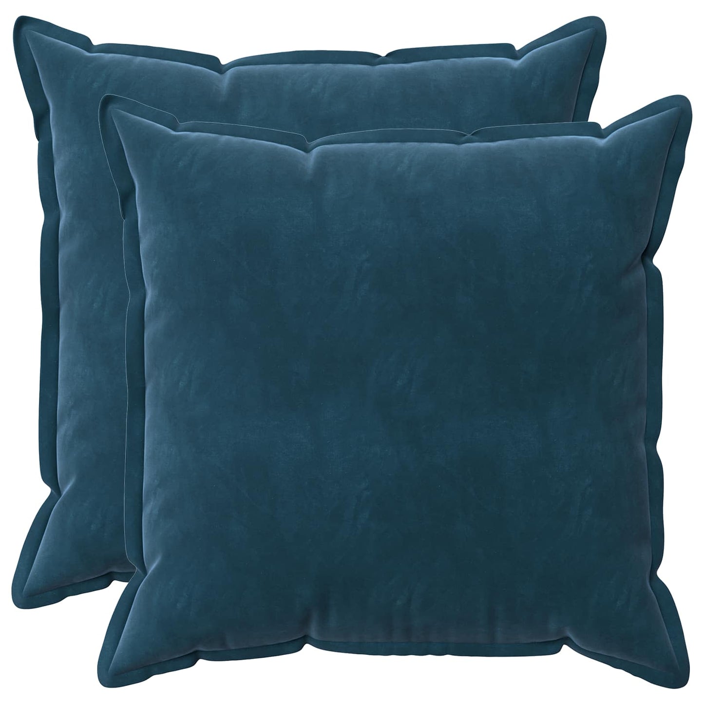 Cushion Cover 2 pcs HOUTEN Blue 80 x 80 cm Velvet