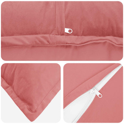 Cushion Cover 6 pcs HOUTEN Pink 80 x 80 cm Velvet