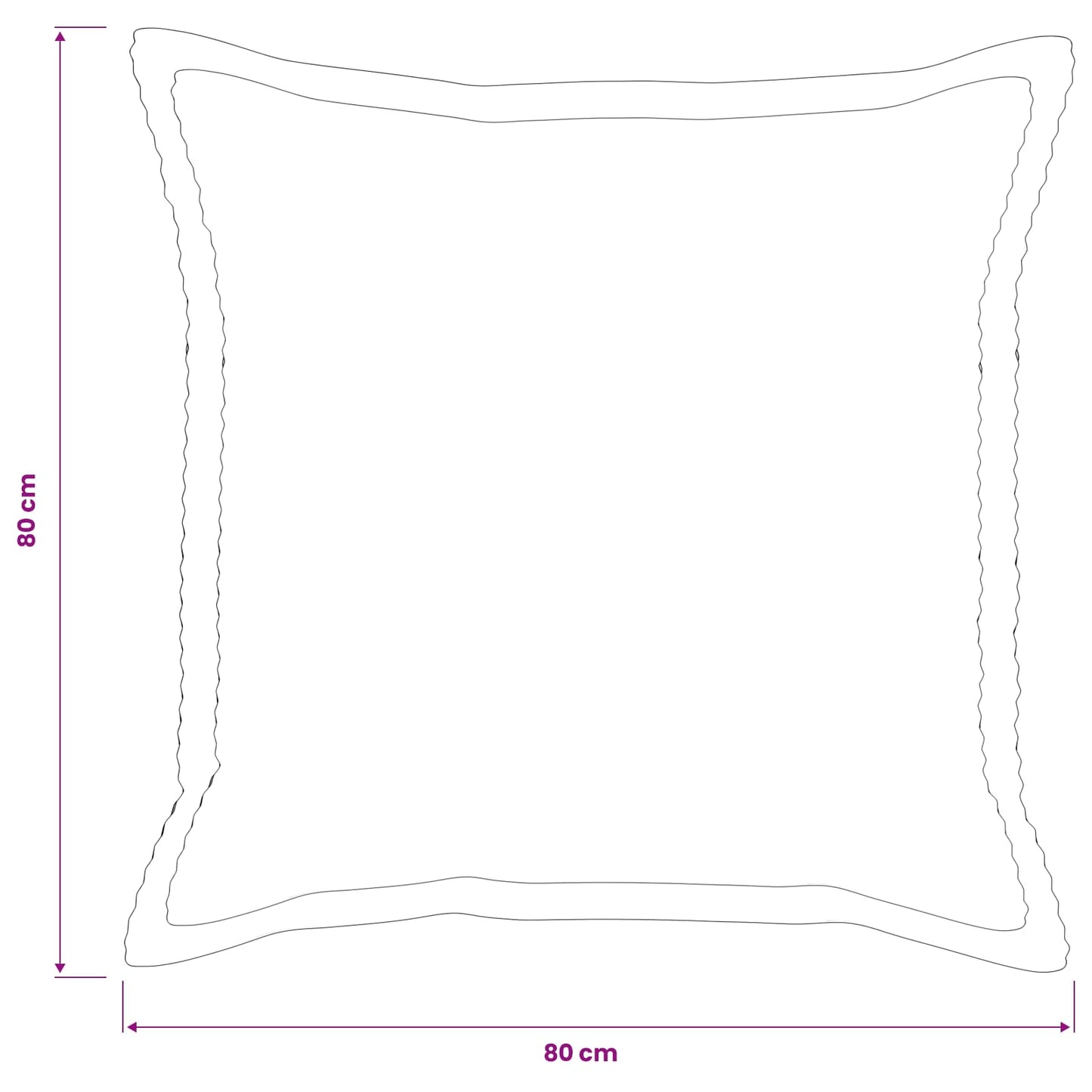 Cushion Cover 6 pcs HOUTEN Blue 80 x 80 cm Corduroy