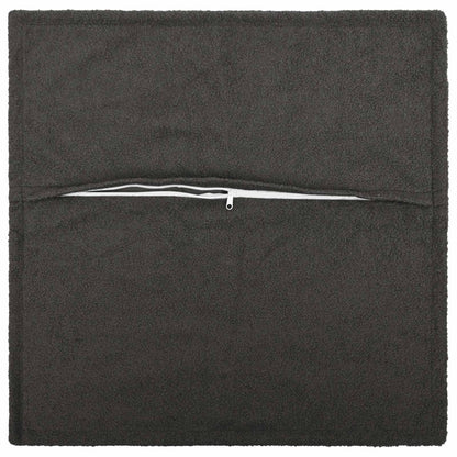 Cushion Cover 2 pcs HOUTEN Dark Grey 80 x 80 cm Bouclé