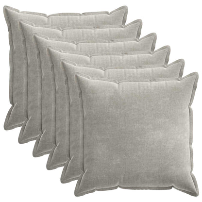 Cushion Cover 6 pcs HOUTEN Light Grey 80 x 80 cm