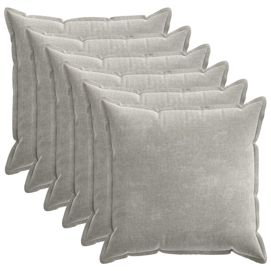 Cushion Cover 6 pcs HOUTEN Light Grey 80 x 80 cm