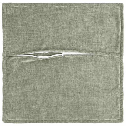 Cushion Cover 2 pcs HOUTEN Green 80 x 80 cm Chenille Fabric