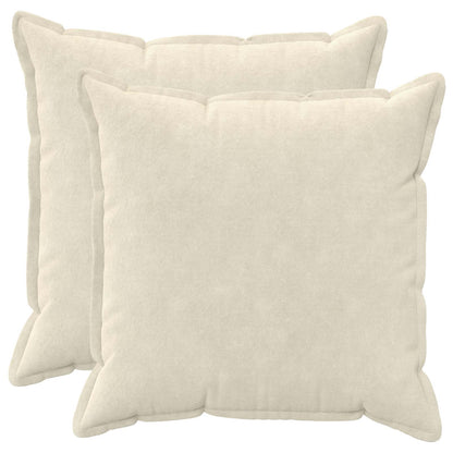 Cushion Cover 2 pcs HOUTEN Cream 80 x 80 cm Microfiber Fleece