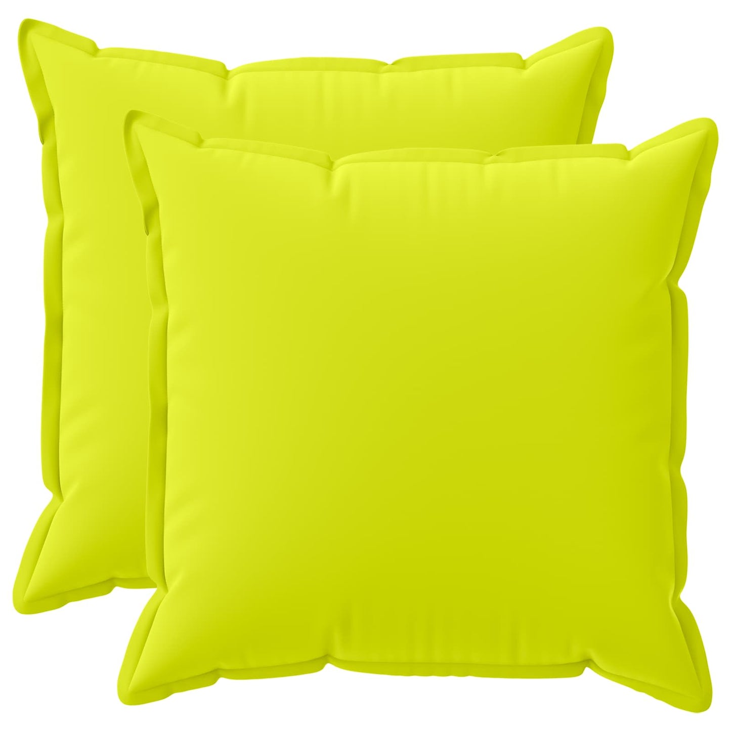Cushion Cover 2 pcs HOUTEN Bright Green 80 x 80 cm Polyester