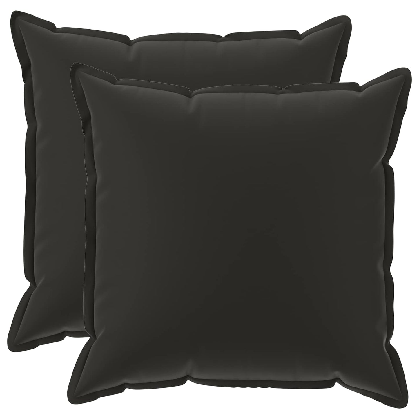 Cushion Cover 2 pcs HOUTEN Black 80 x 80 cm Polyester