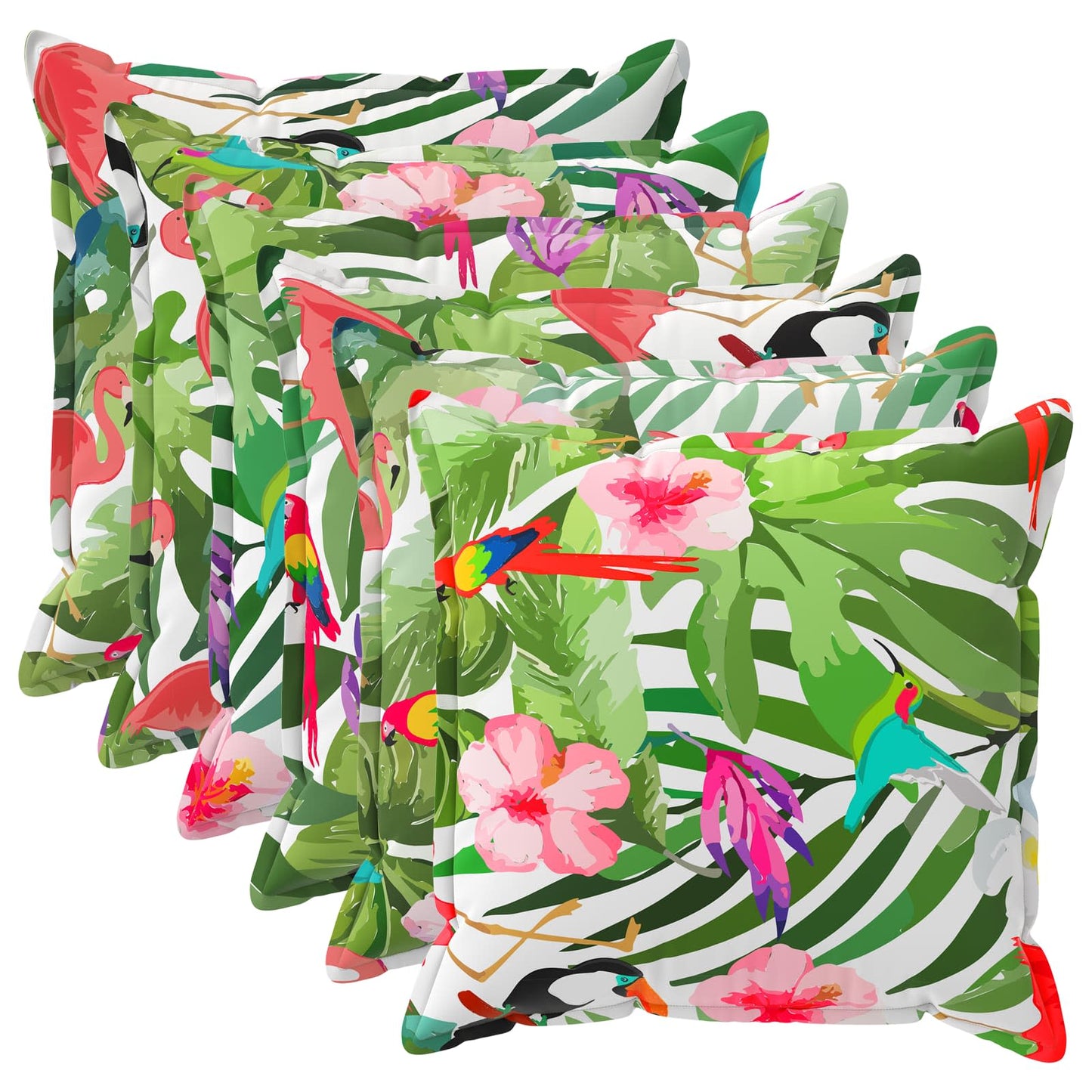 Cushion Cover 6 pcs HOUTEN Multicolour 80 x 80 cm Polyester