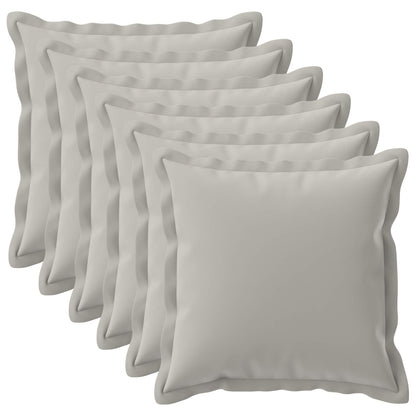 Cushion Cover 6 pcs HOUTEN Grey 80 x 80 cm Polyester
