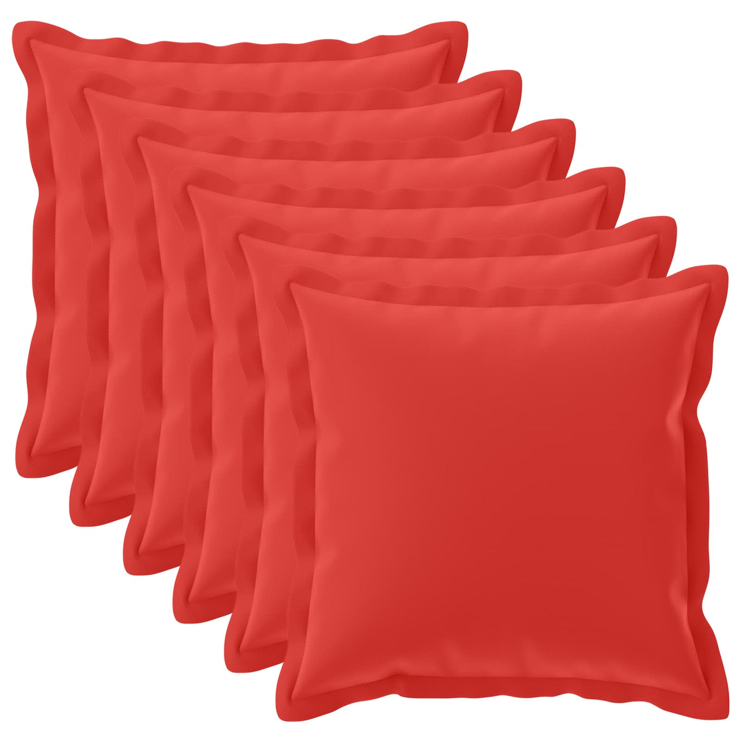 Cushion Cover 6 pcs HOUTEN Red 80 x 80 cm Polyester