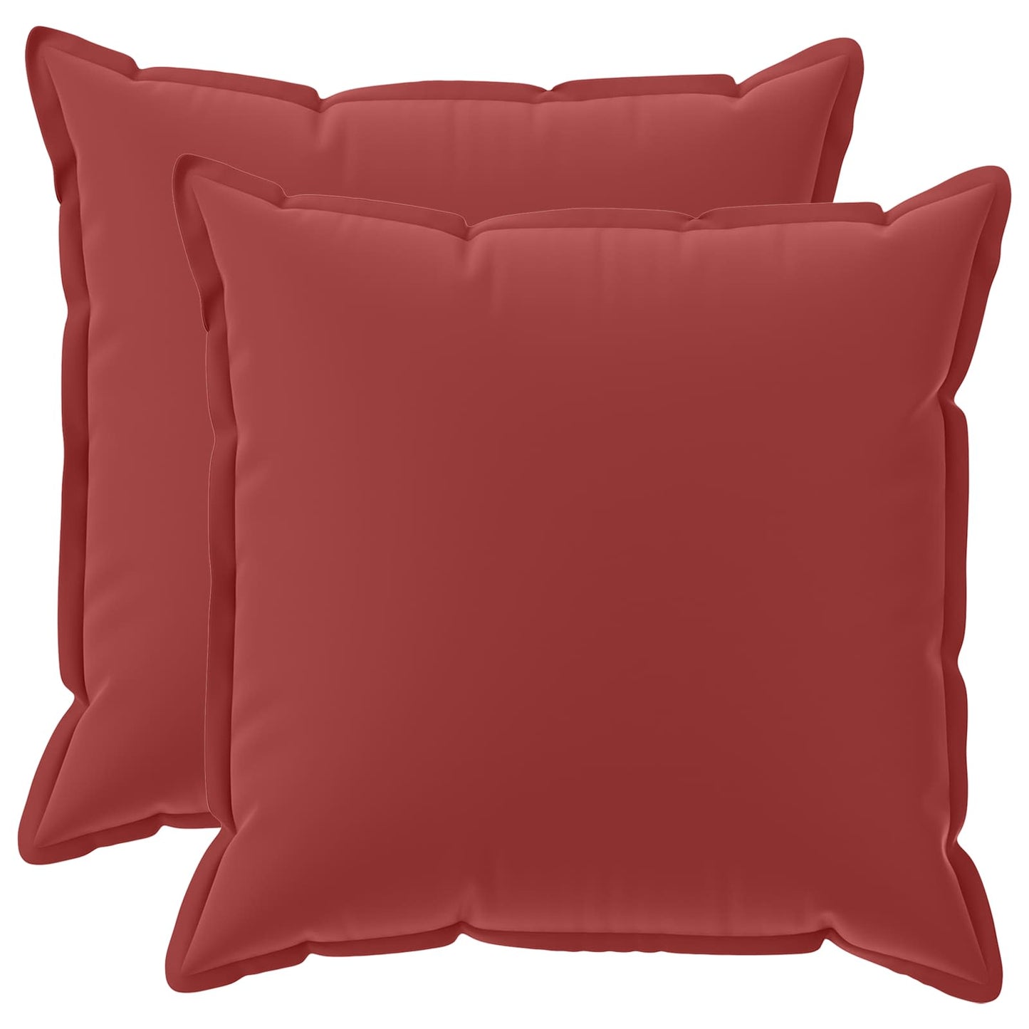 Cushion Cover 2 pcs HOUTEN Wine Red 80 x 80 cm Polyester