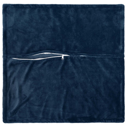 Cushion Cover 2 pcs HOUTEN Navy Blue 80 x 80 cm Flannel