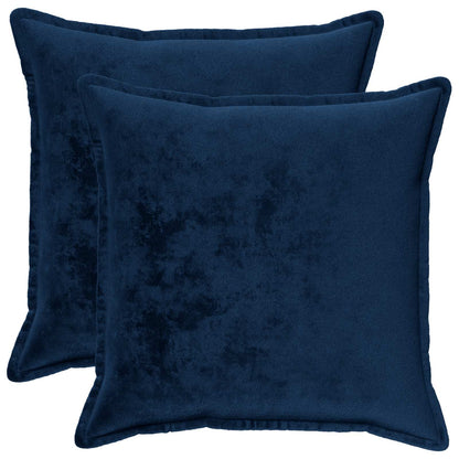 Cushion Cover 2 pcs HOUTEN Navy Blue 80 x 80 cm Flannel
