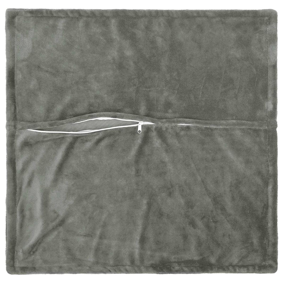 Cushion Cover 2 pcs HOUTEN Dark Grey 80 x 80 cm Flannel