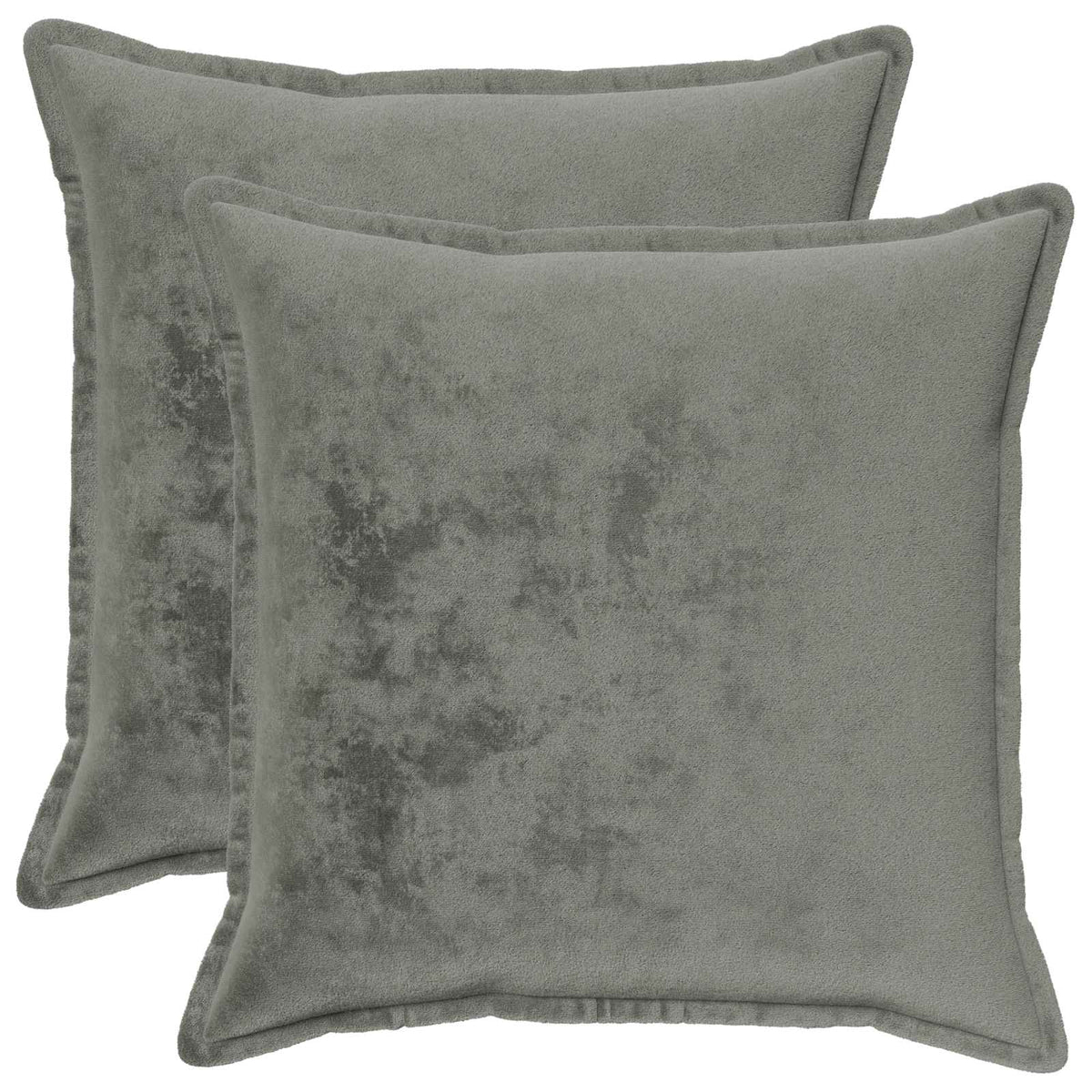 Cushion Cover 2 pcs HOUTEN Dark Grey 80 x 80 cm Flannel