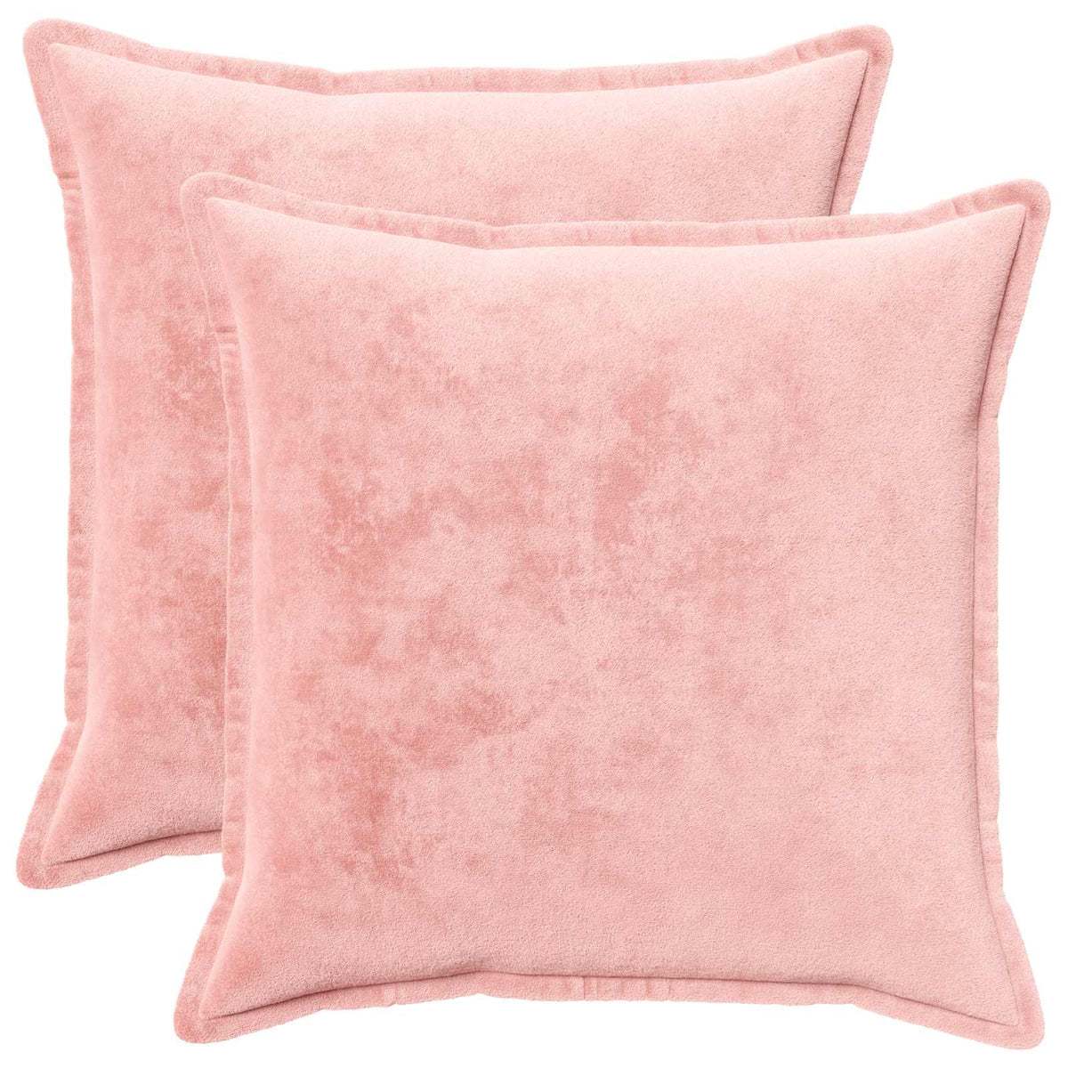 Cushion Cover 2 pcs HOUTEN Pink 80 x 80 cm Flannel