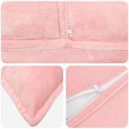 Cushion Cover 6 pcs HOUTEN Pink 80 x 80 cm Flannel