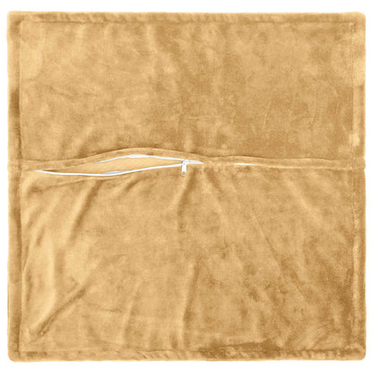Cushion Cover 2 pcs HOUTEN Taupe 80 x 80 cm Flannel
