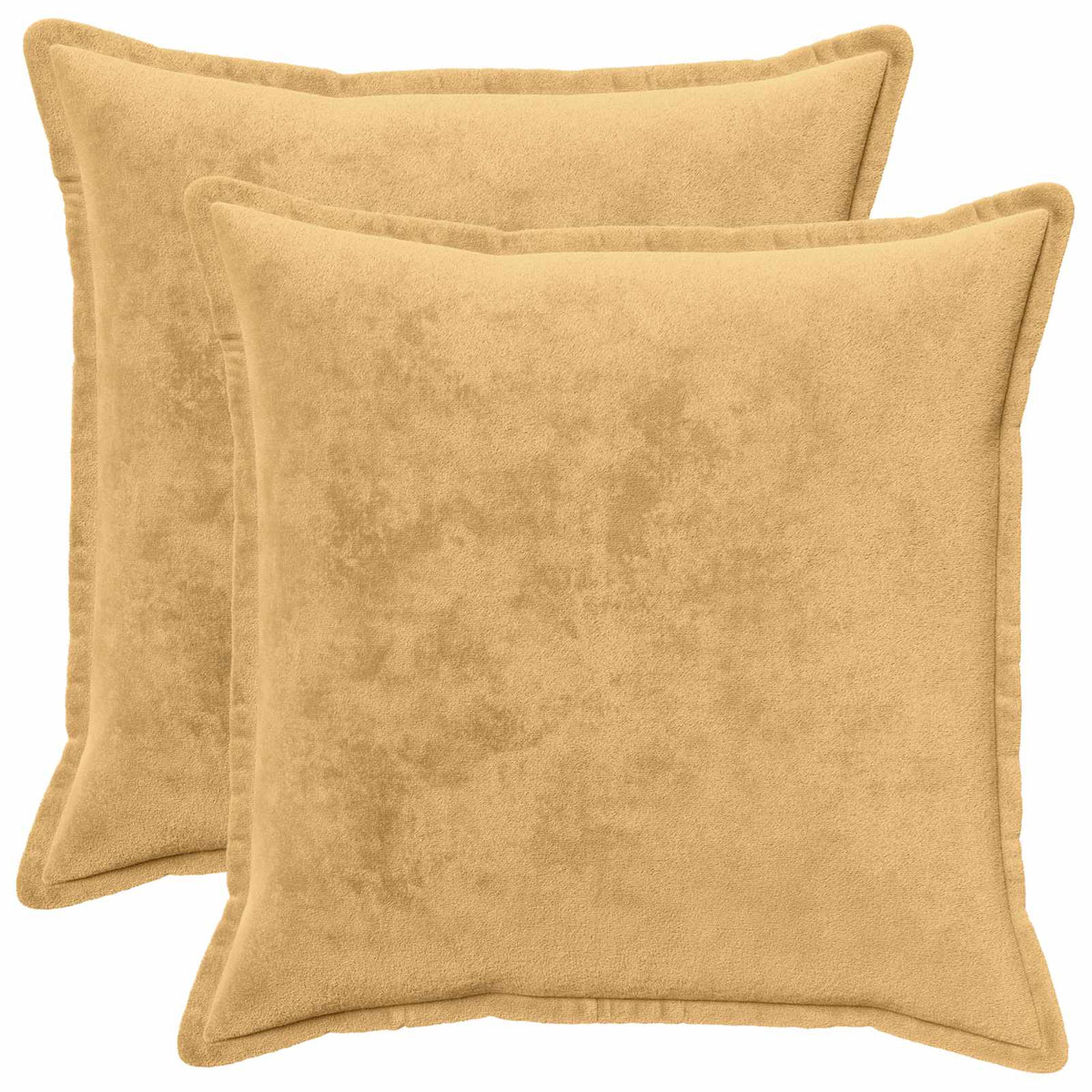 Cushion Cover 2 pcs HOUTEN Taupe 80 x 80 cm Flannel