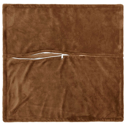 Cushion Cover 6 pcs HOUTEN Light Brown 80 x 80 cm Flannel