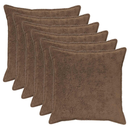Cushion Cover 6 pcs HOUTEN Light Brown 80 x 80 cm