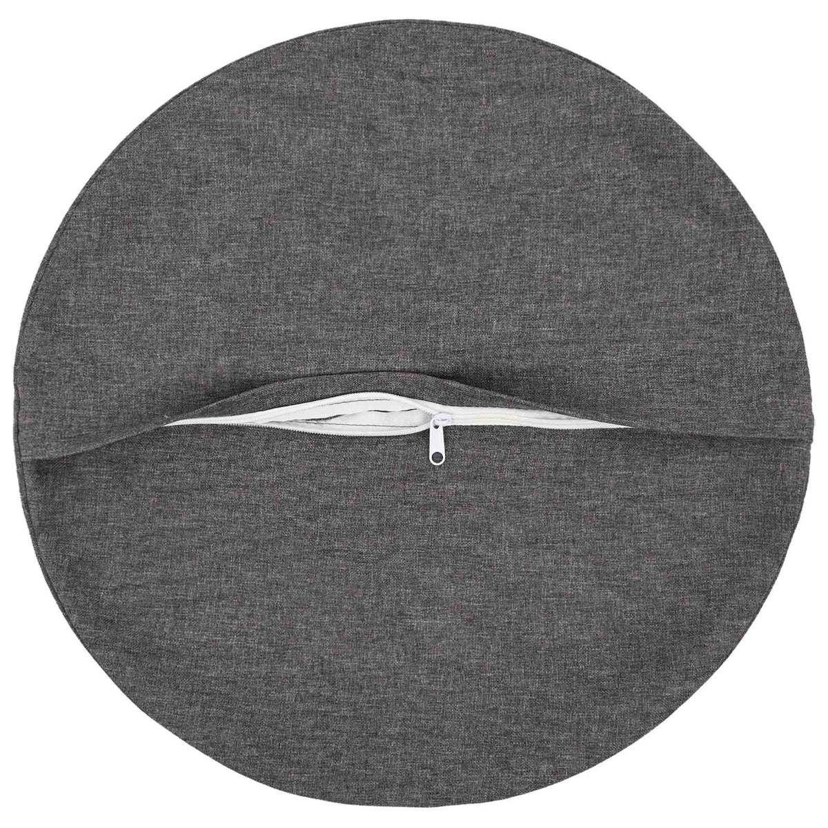 Cushion Cover 2 pcs HEERLEN Light Grey Ø 30 cm Fabric
