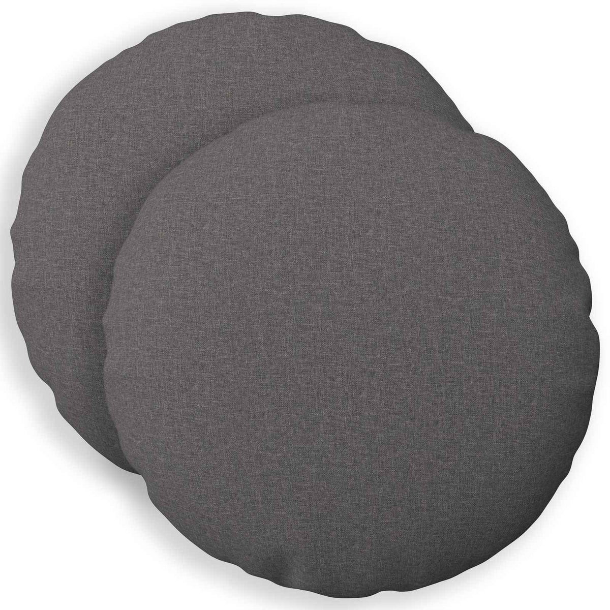 Cushion Cover 2 pcs HEERLEN Light Grey Ø 30 cm Fabric