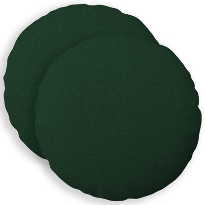 Cushion Cover 2 pcs HEERLEN Dark Green Ø 30 cm Fabric