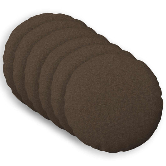 Cushion Cover 6 pcs HEERLEN Taupe Ø 30 cm Fabric