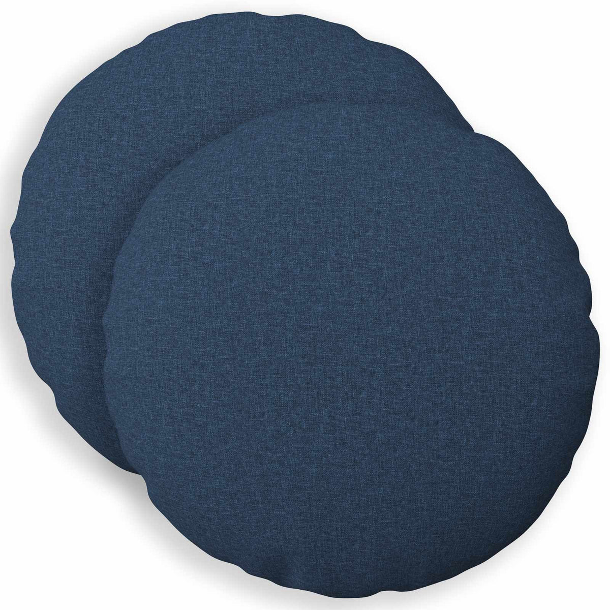Cushion Cover 2 pcs HEERLEN Blue Ø 30 cm Fabric