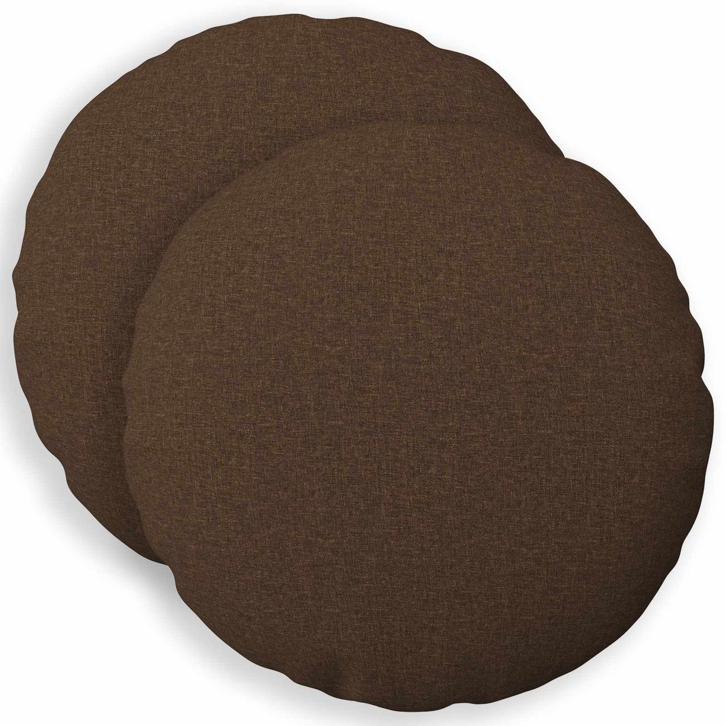 Cushion Cover 2 pcs HEERLEN Brown Ø 30 cm Fabric