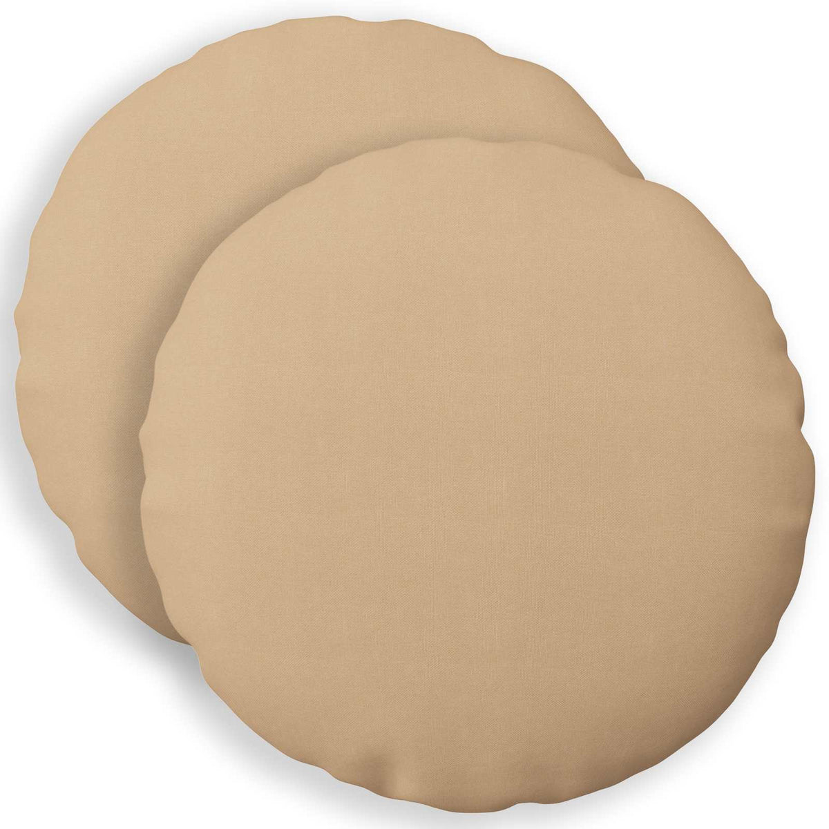 Cushion Cover 2 pcs HEERLEN Cream Ø 30 cm Fabric