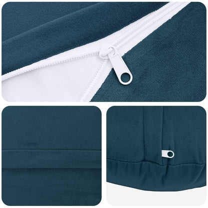 Cushion Cover 2 pcs HEERLEN Blue Ø 30 cm Velvet