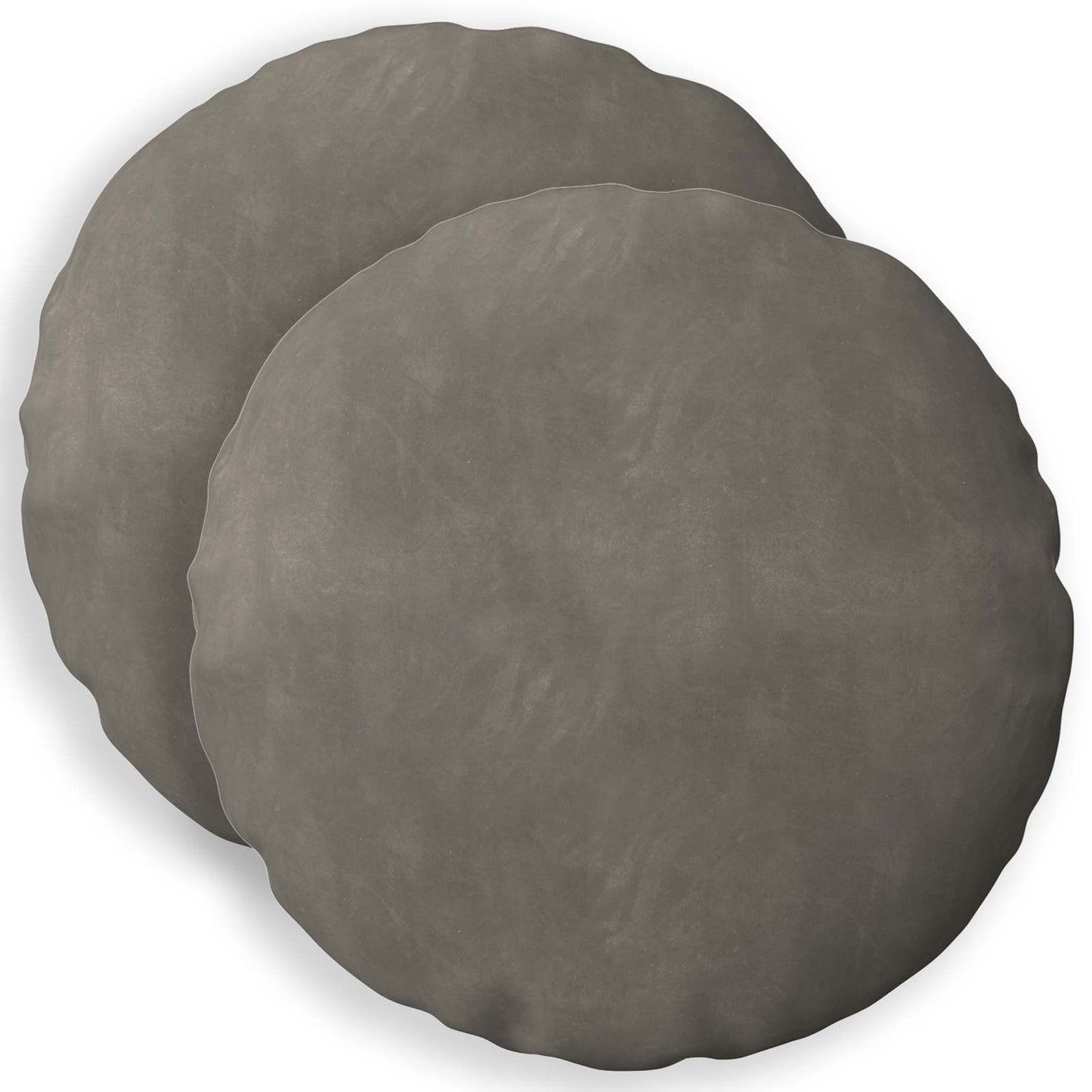 Cushion Cover 2 pcs HEERLEN Light Grey Ø 30 cm Velvet