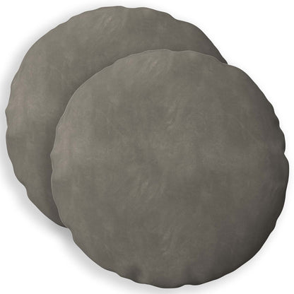 Cushion Cover 2 pcs HEERLEN Light Grey Ø 30 cm Velvet