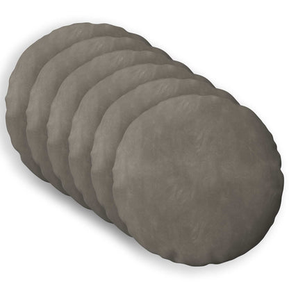 Cushion Cover 6 pcs HEERLEN Light Grey Ø 30 cm Velvet