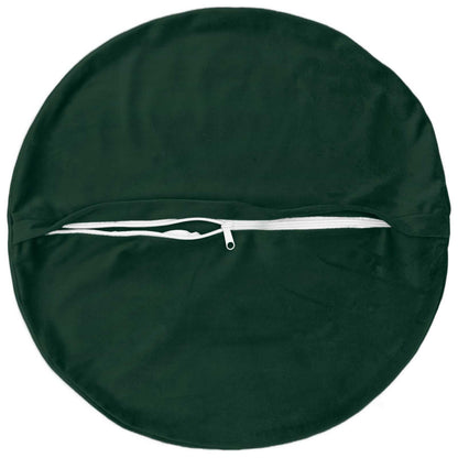 Cushion Cover 2 pcs HEERLEN Dark Green Ø 30 cm Velvet