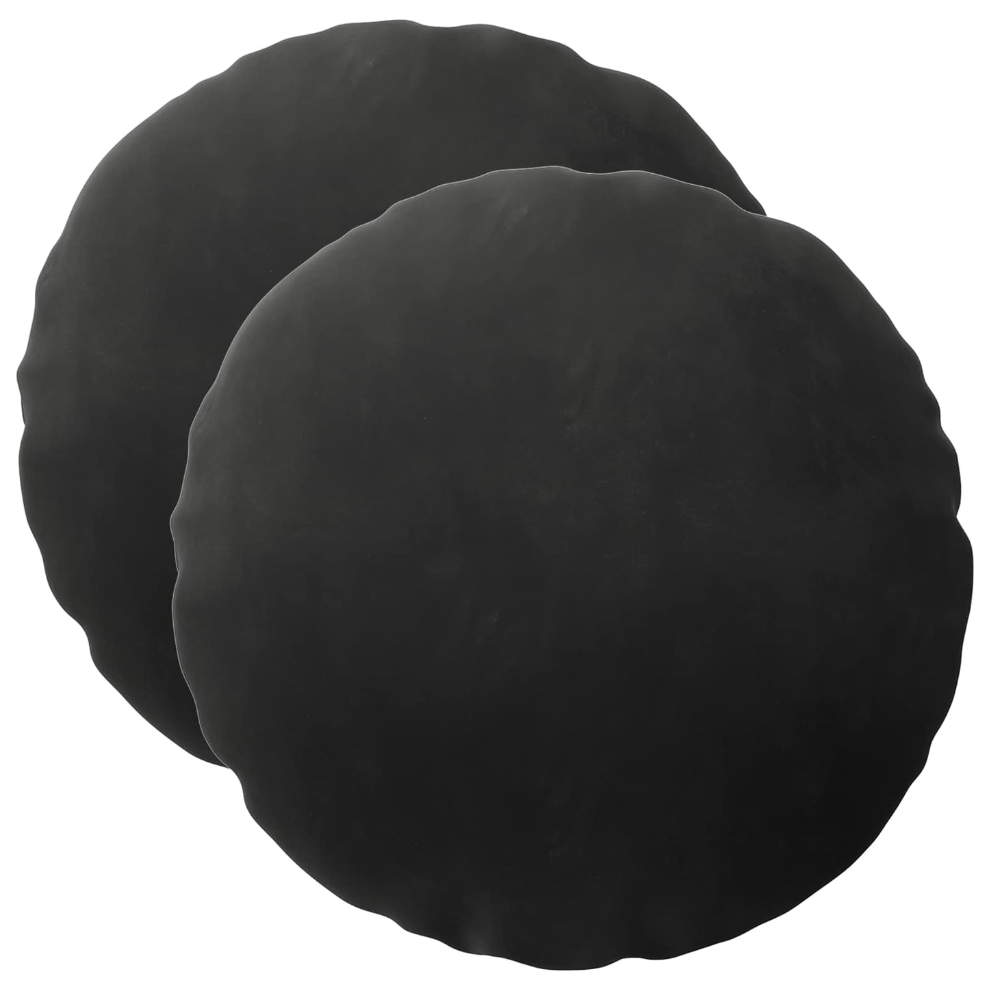 Cushion Cover 2 pcs HEERLEN Black Ø 30 cm Velvet