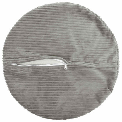 Cushion Cover 6 pcs HEERLEN Light Grey Ø 30 cm Corduroy