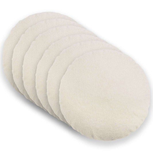 Cushion Cover 6 pcs HEERLEN Cream Ø 30 cm Bouclé
