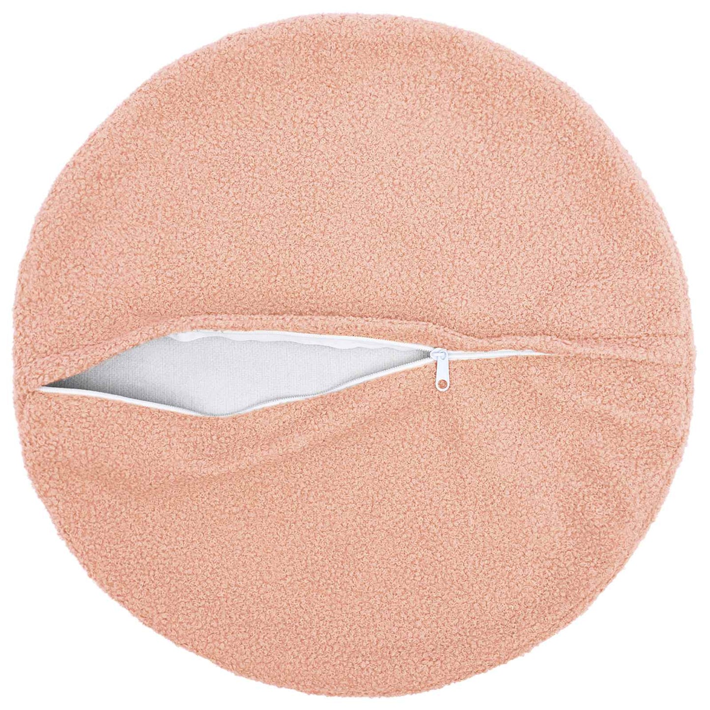 Cushion Cover 6 pcs HEERLEN Pink Ø 30 cm Bouclé
