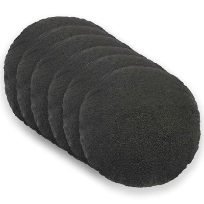 Cushion Cover 6 pcs HEERLEN Dark Grey Ø 30 cm Bouclé