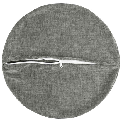 Cushion Cover 6 pcs HEERLEN Dark Grey Ø 30 cm Chenille Fabric