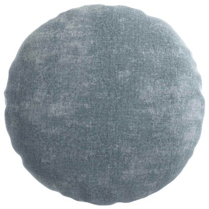 Cushion Cover 6 pcs HEERLEN Light Blue Ø 30 cm Chenille Fabric