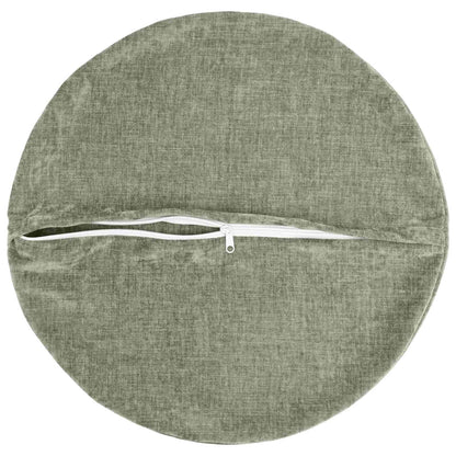 Cushion Cover 6 pcs HEERLEN Green Ø 30 cm Chenille Fabric