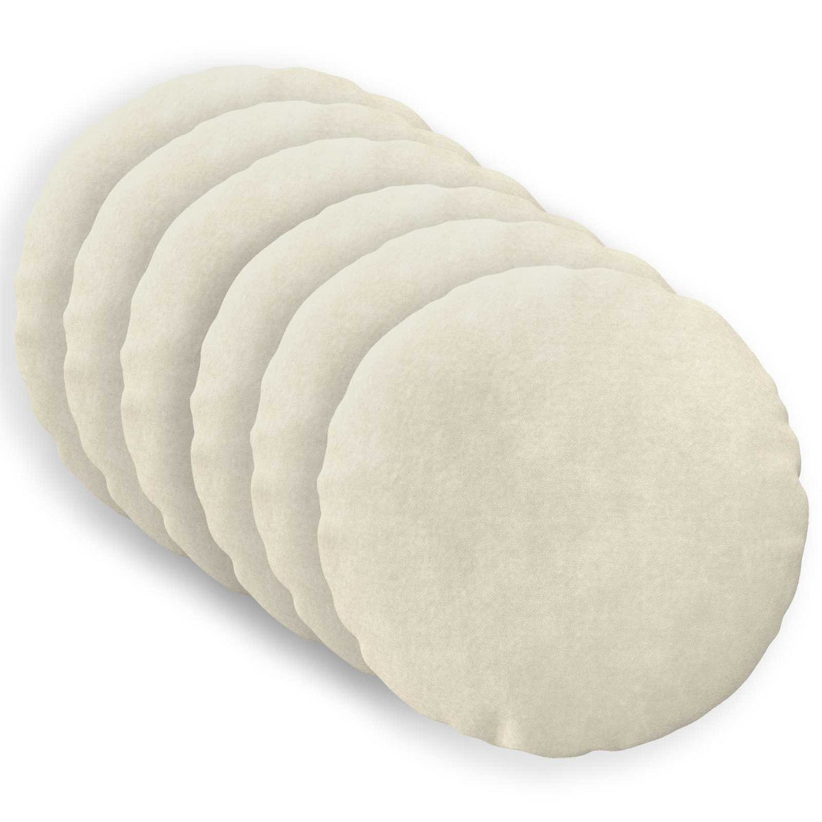 Cushion Cover 6 pcs HEERLEN Cream Ø 30 cm Microfiber Fleece