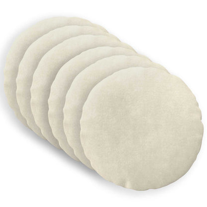 Cushion Cover 6 pcs HEERLEN Cream Ø 30 cm Microfiber Fleece