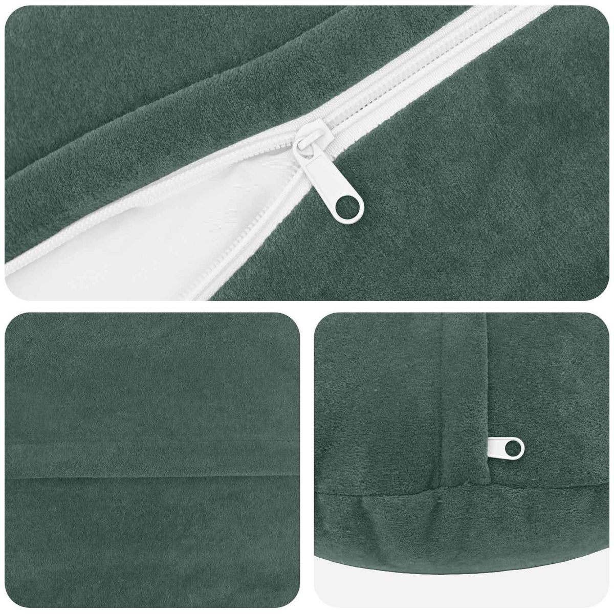Cushion Cover 6 pcs HEERLEN Sea Blue Ø 30 cm Microfiber Fleece