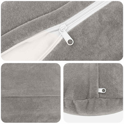 Cushion Cover 2 pcs HEERLEN Light Grey Ø 30 cm