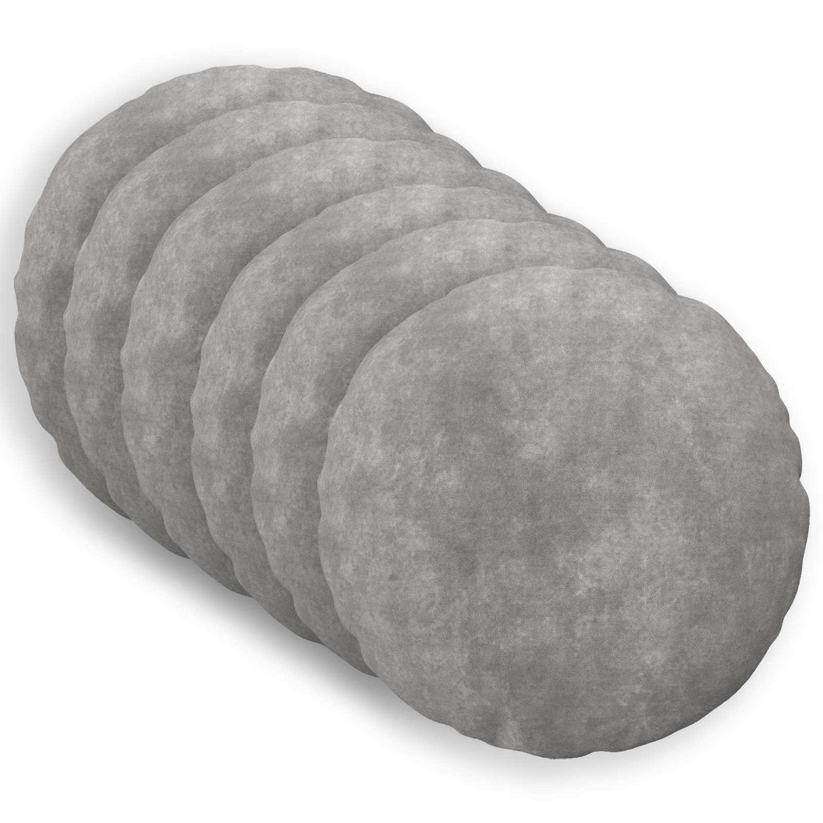 Cushion Cover 6 pcs HEERLEN Light Grey Ø 30 cm